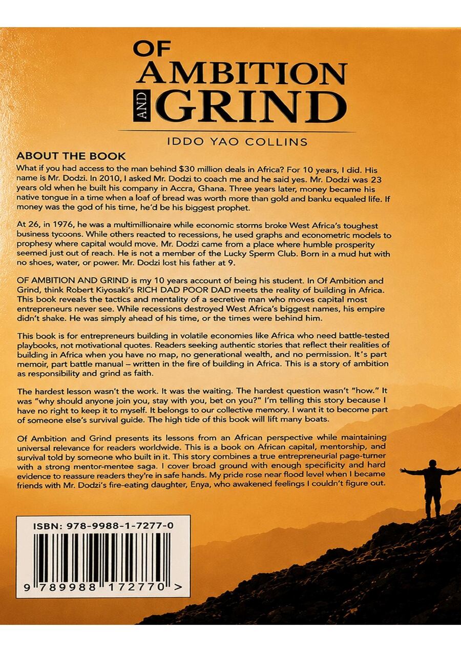 Of Ambition and Grind — back cover